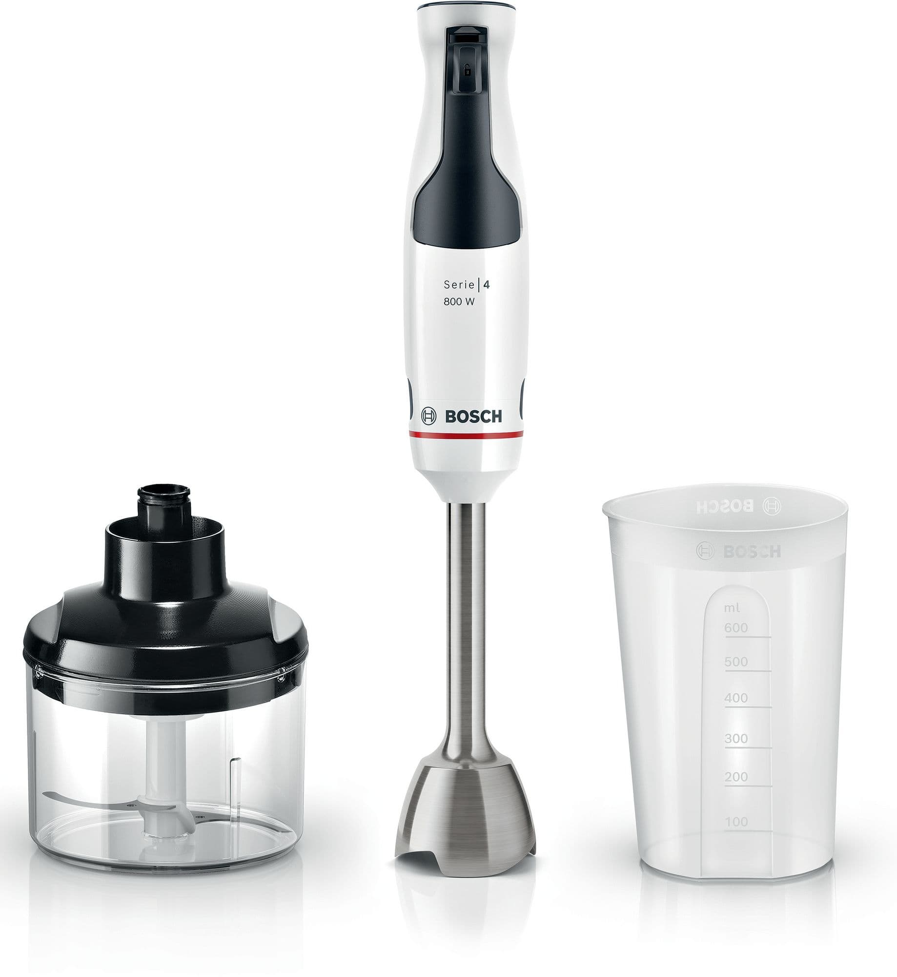 Bosch  Stavmixer ErgoMaster 800 W Vit, Gråsvart MSM4W420 Serie 4
