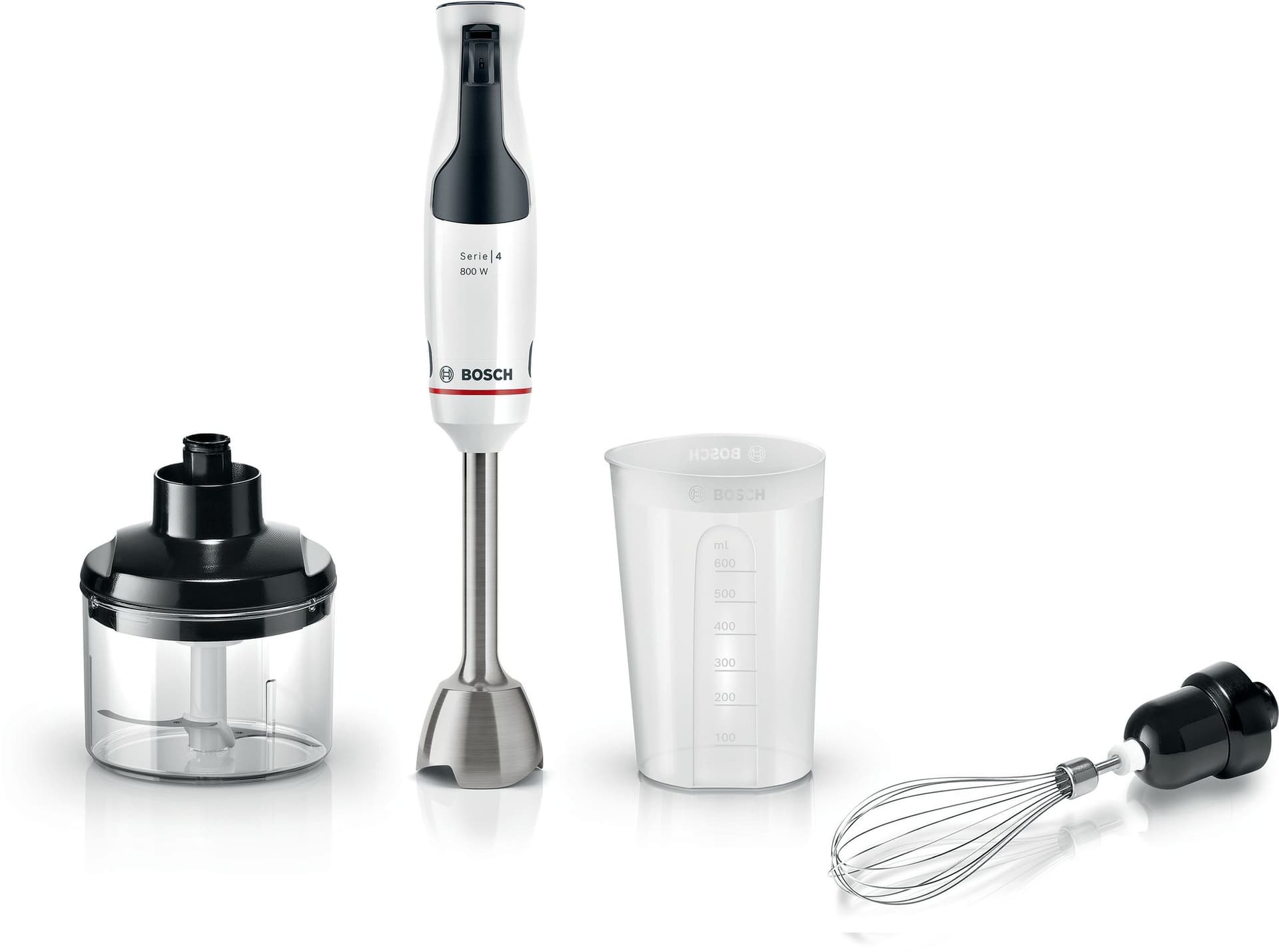 Bosch  Stavmixer ErgoMaster 800 W Vit, Gråsvart MSM4W421 Serie 4