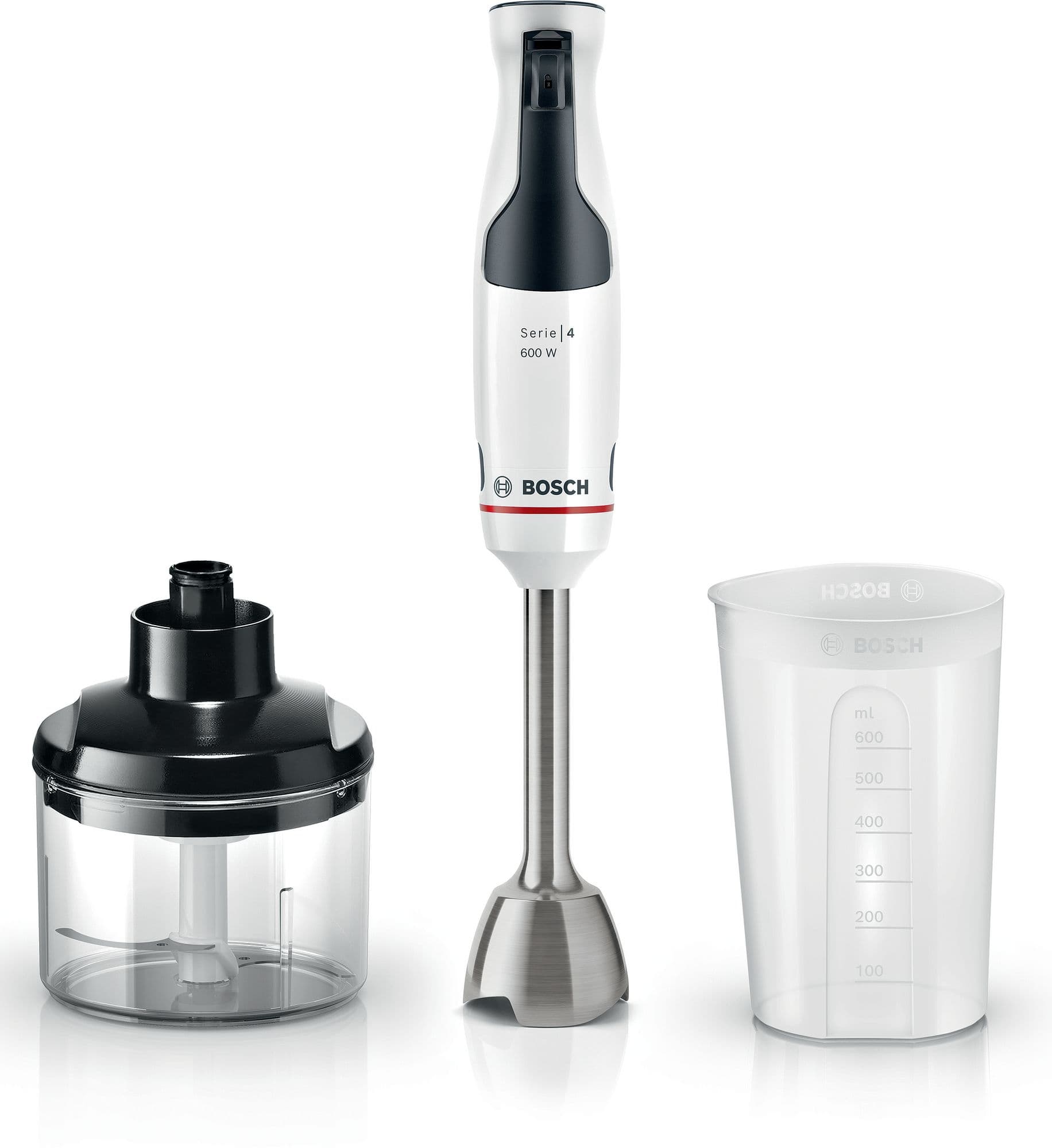 Bosch  Stavmixer ErgoMaster 600 W Vit, Gråsvart MSM4W220 Serie 4
