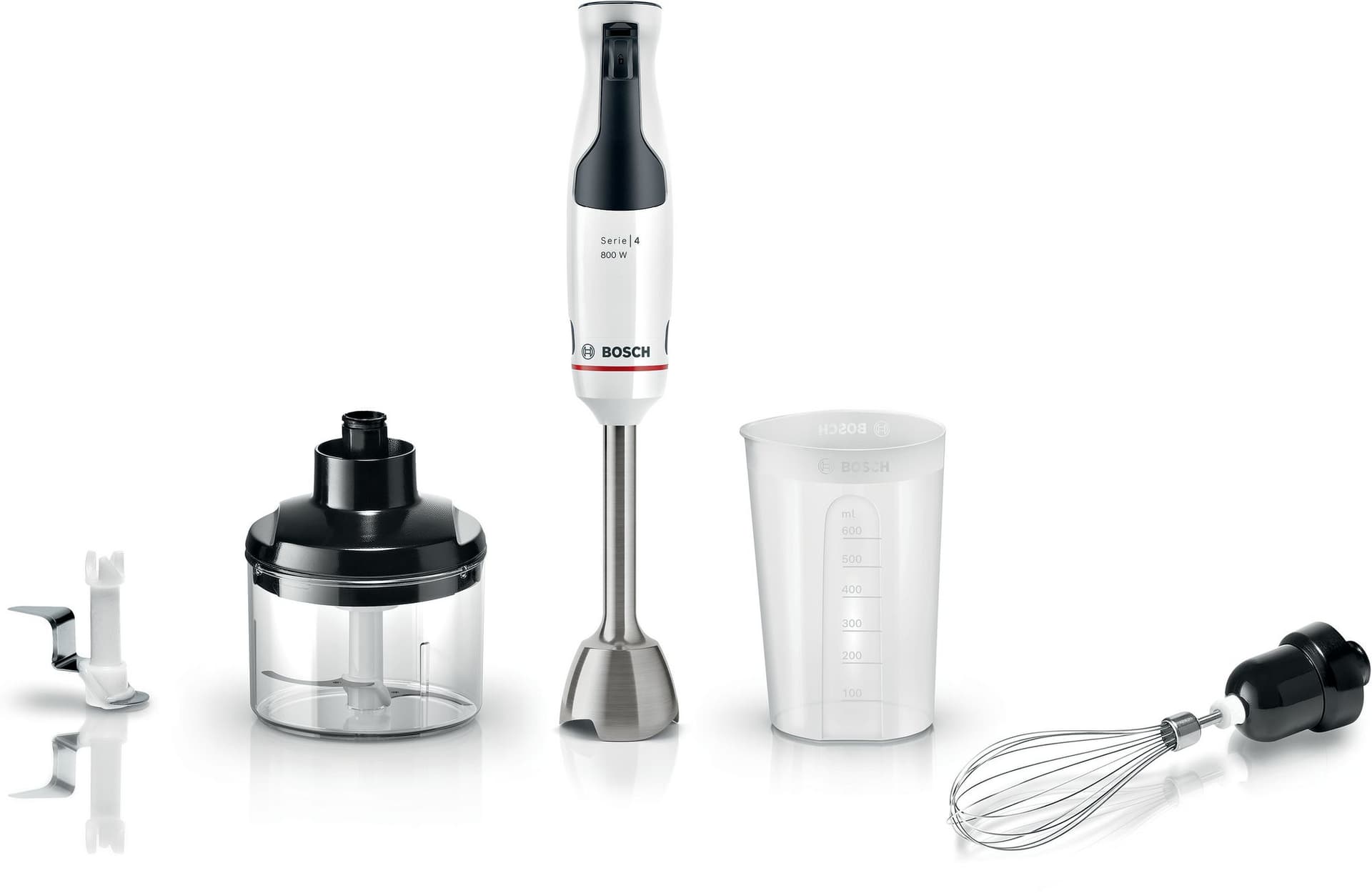 Bosch  Stavmixer ErgoMaster 800 W Vit, Gråsvart MSM4W422 Serie 4