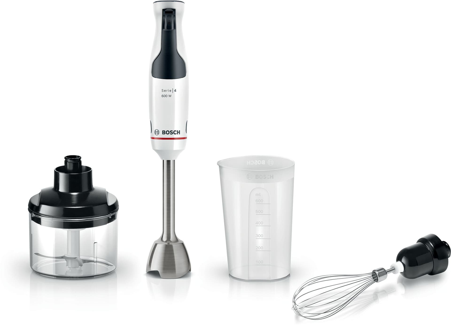 Bosch  Stavmixer ErgoMaster 600 W Vit, Gråsvart MSM4W221 Serie 4