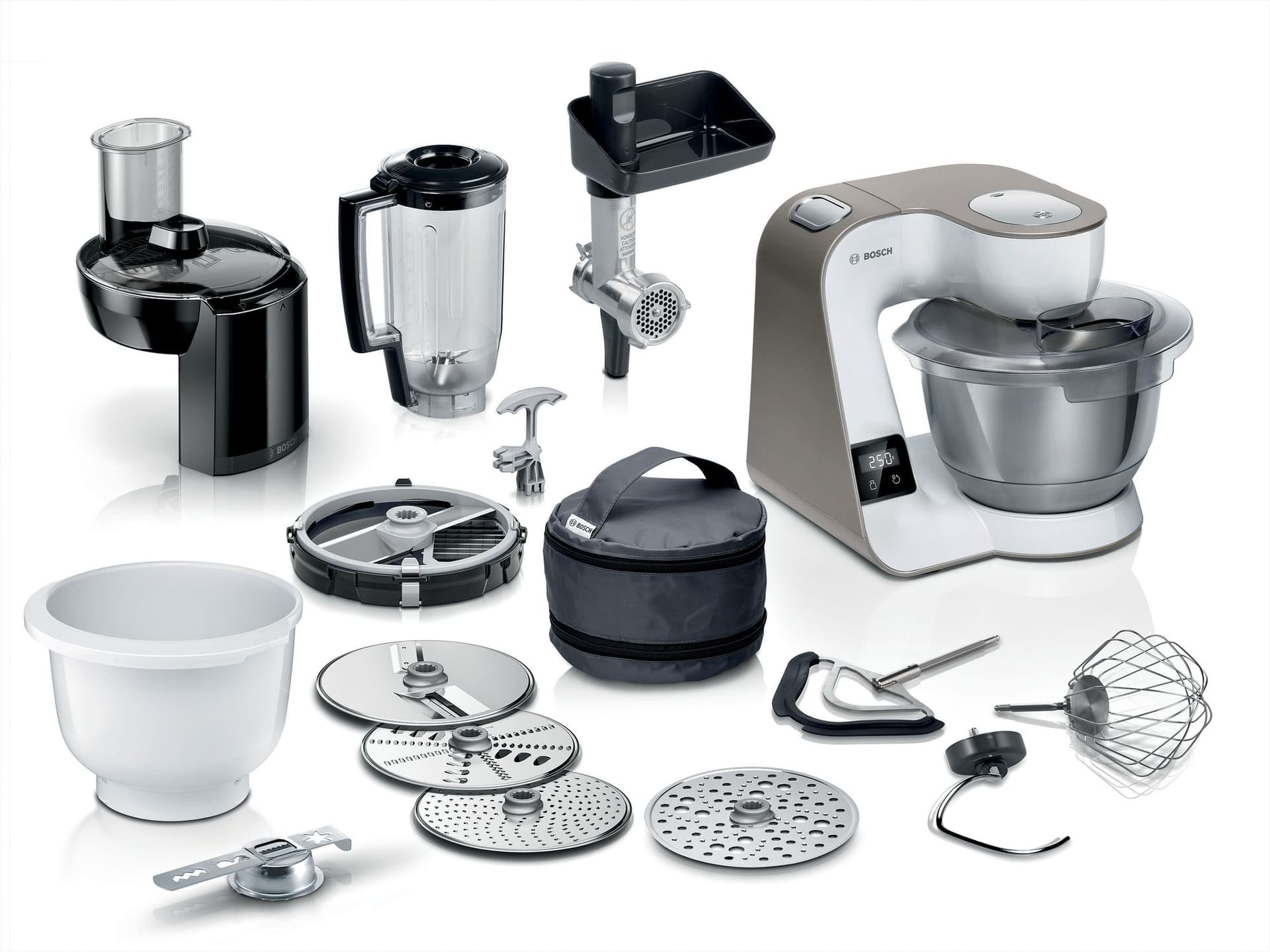 Bosch  Köksmaskin med våg MUM 5 1000 W Vit, Champagne MUM5XL74 Serie 4