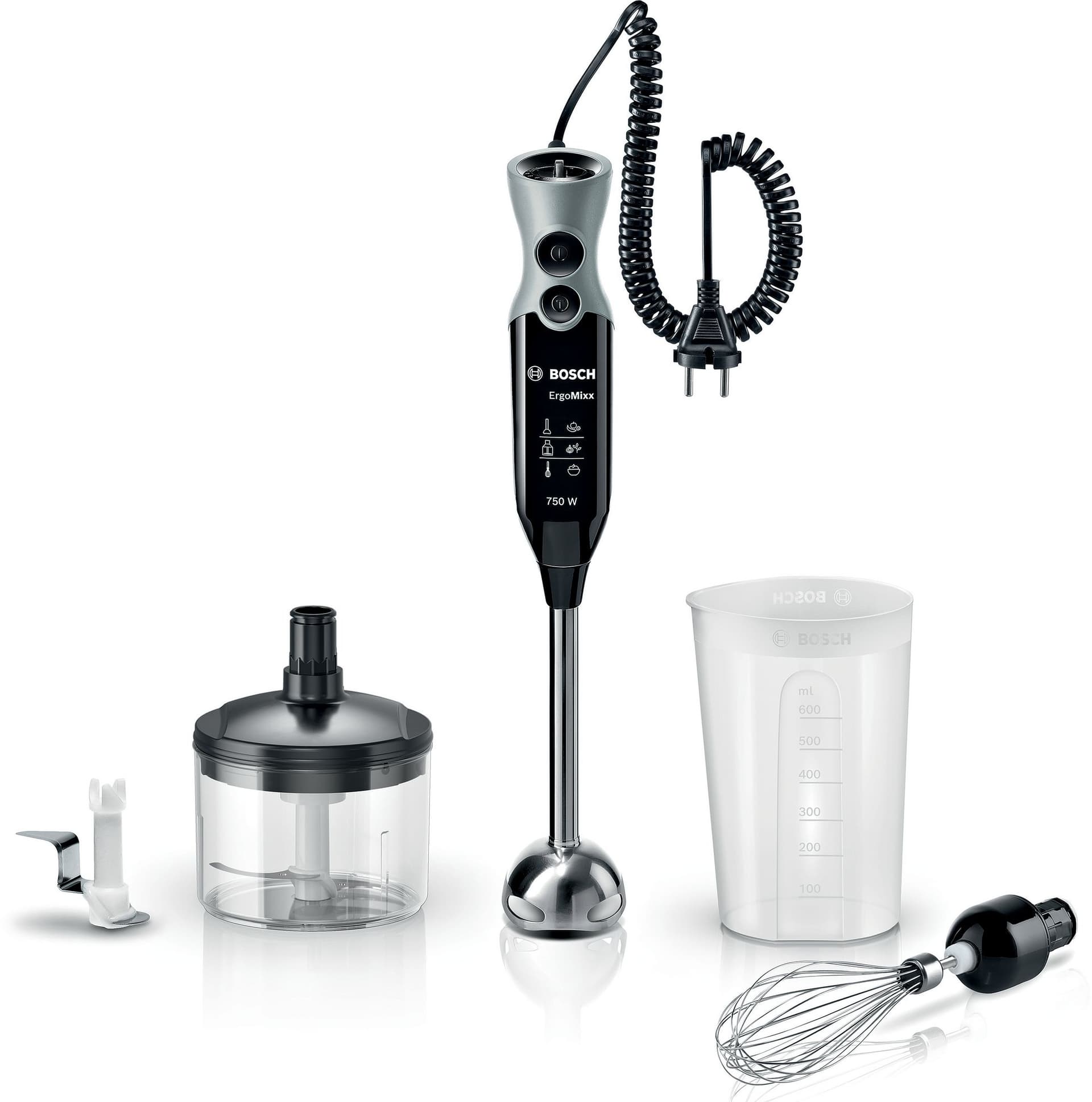 Bosch Stavmixer ErgoMixx 750 W Svart, Fönstergrå MSM67170