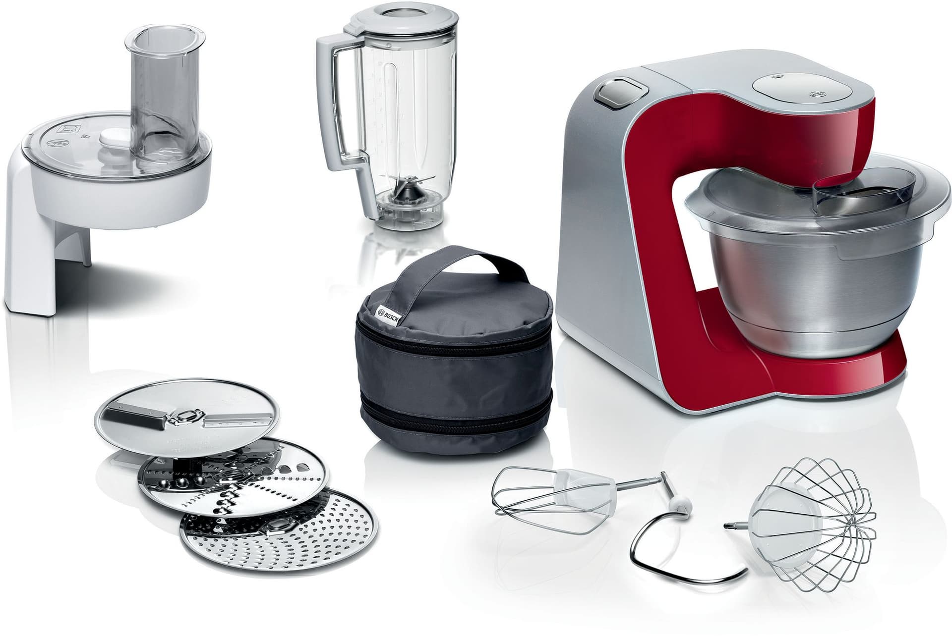 Bosch  Köksmaskin MUM 5 1000 W Röd, silver MUM58720 Serie 4