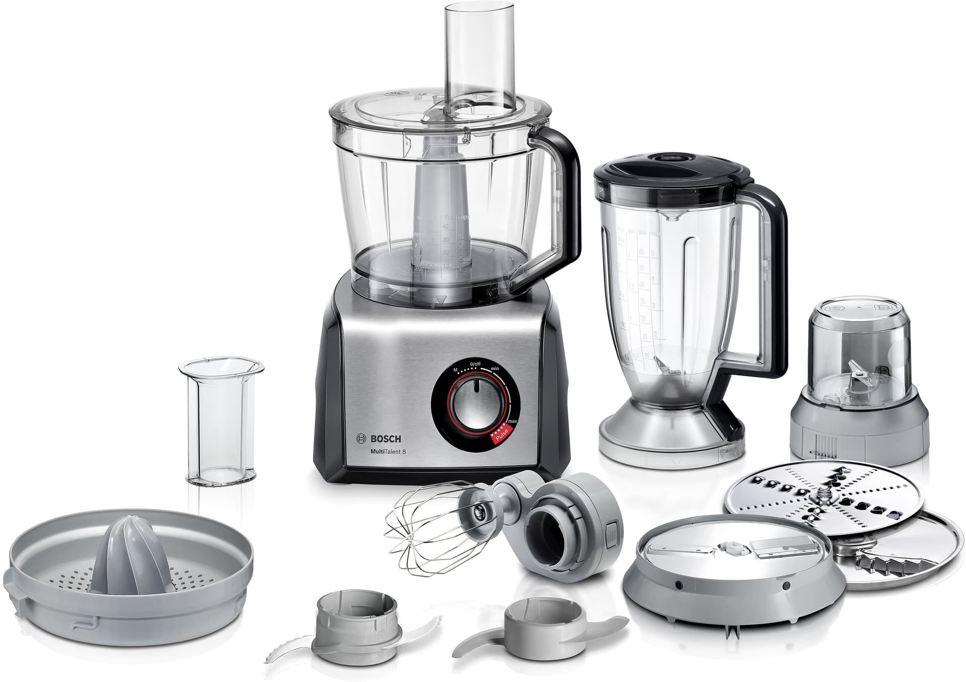 Bosch Matberedare MultiTalent 8 1250 W Svart, borstad rostfritt stål MC812M844