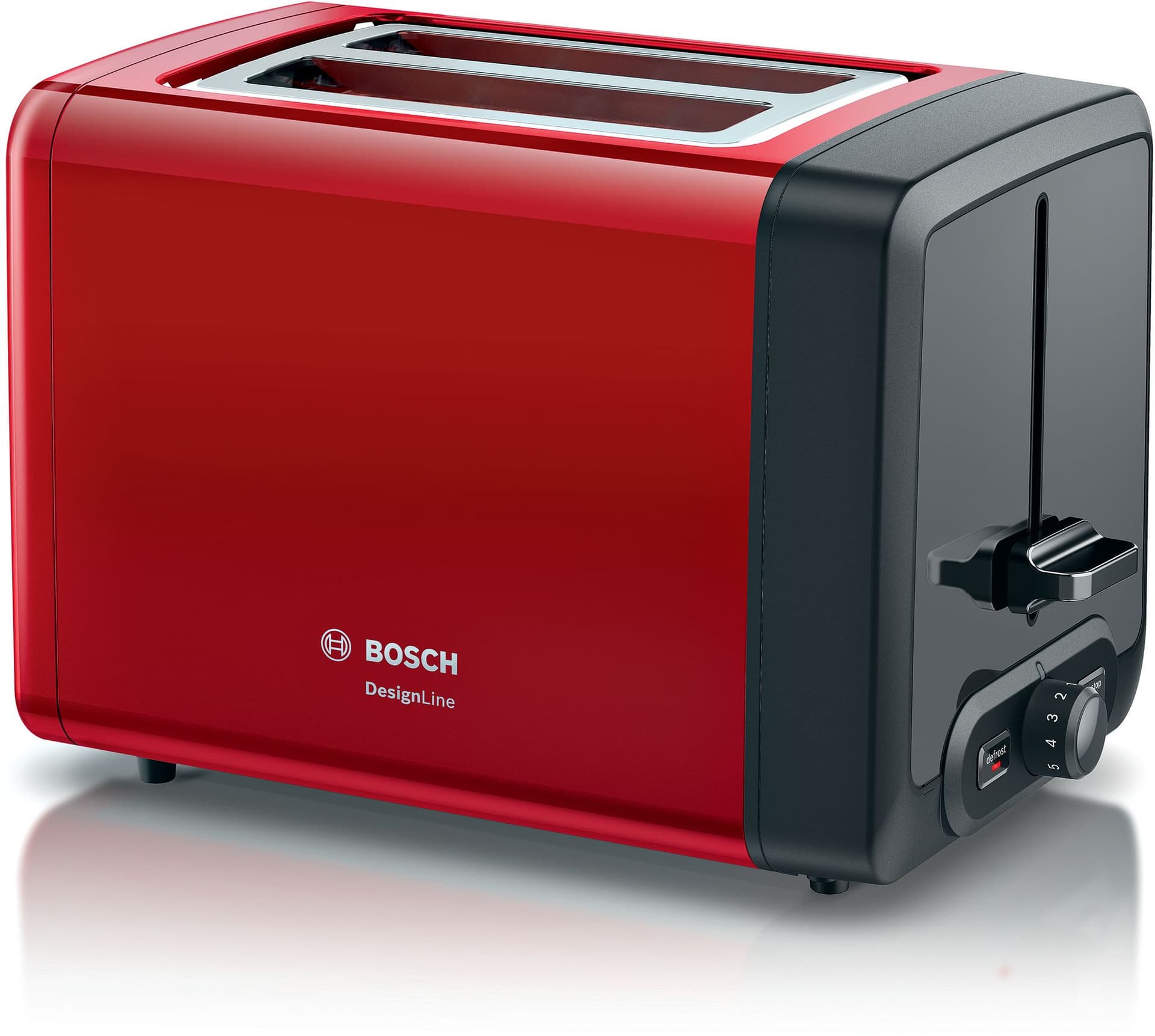 Bosch Brödrost DesignLine Röd TAT4P424