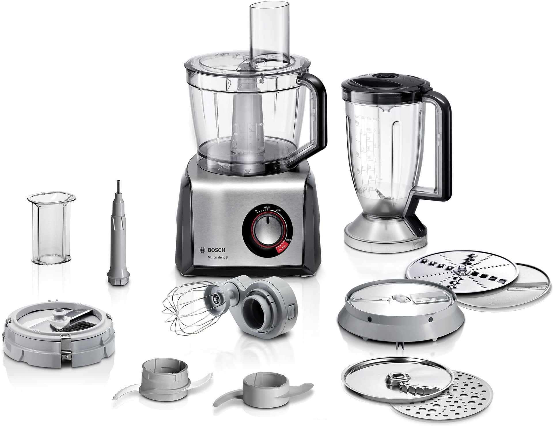 Bosch Matberedare MultiTalent 8 1250 W Svart, borstad rostfritt stål MC812M865