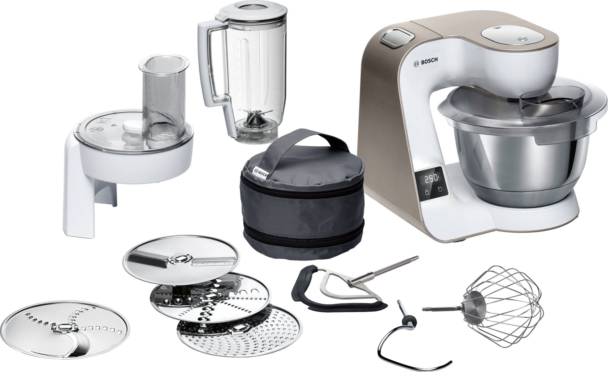 Bosch Köksmaskin med våg MUM 5 1000 W Vit, Champagne MUM5XW20 Serie 4